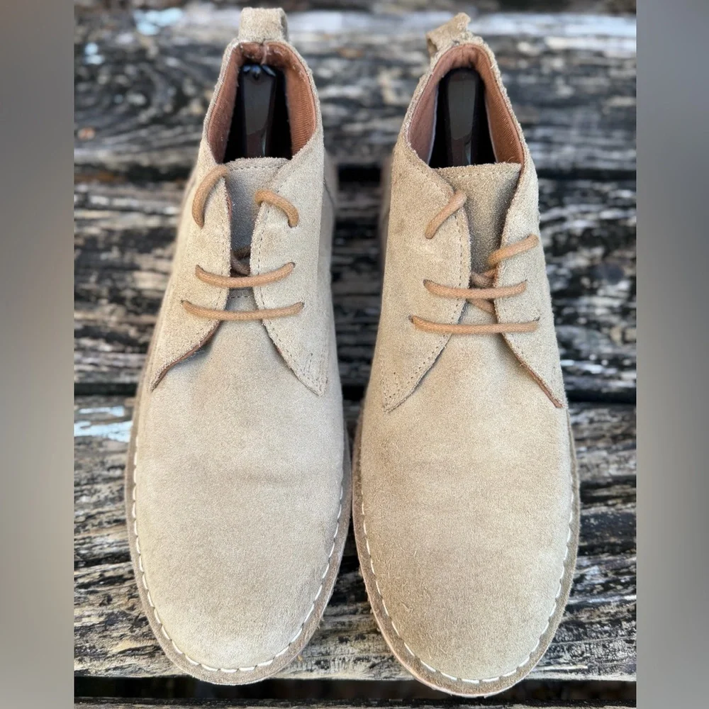Red Tape Sandover Mens Tan Suede Leather Round Toe Sz 10 Lace Up Chukka Boots T7